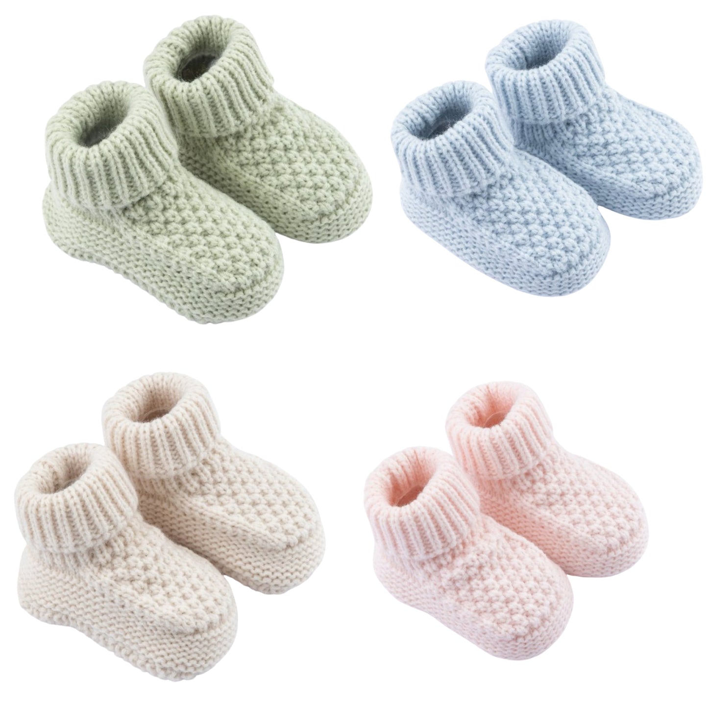 CHUNKY knitted baby bootees socks