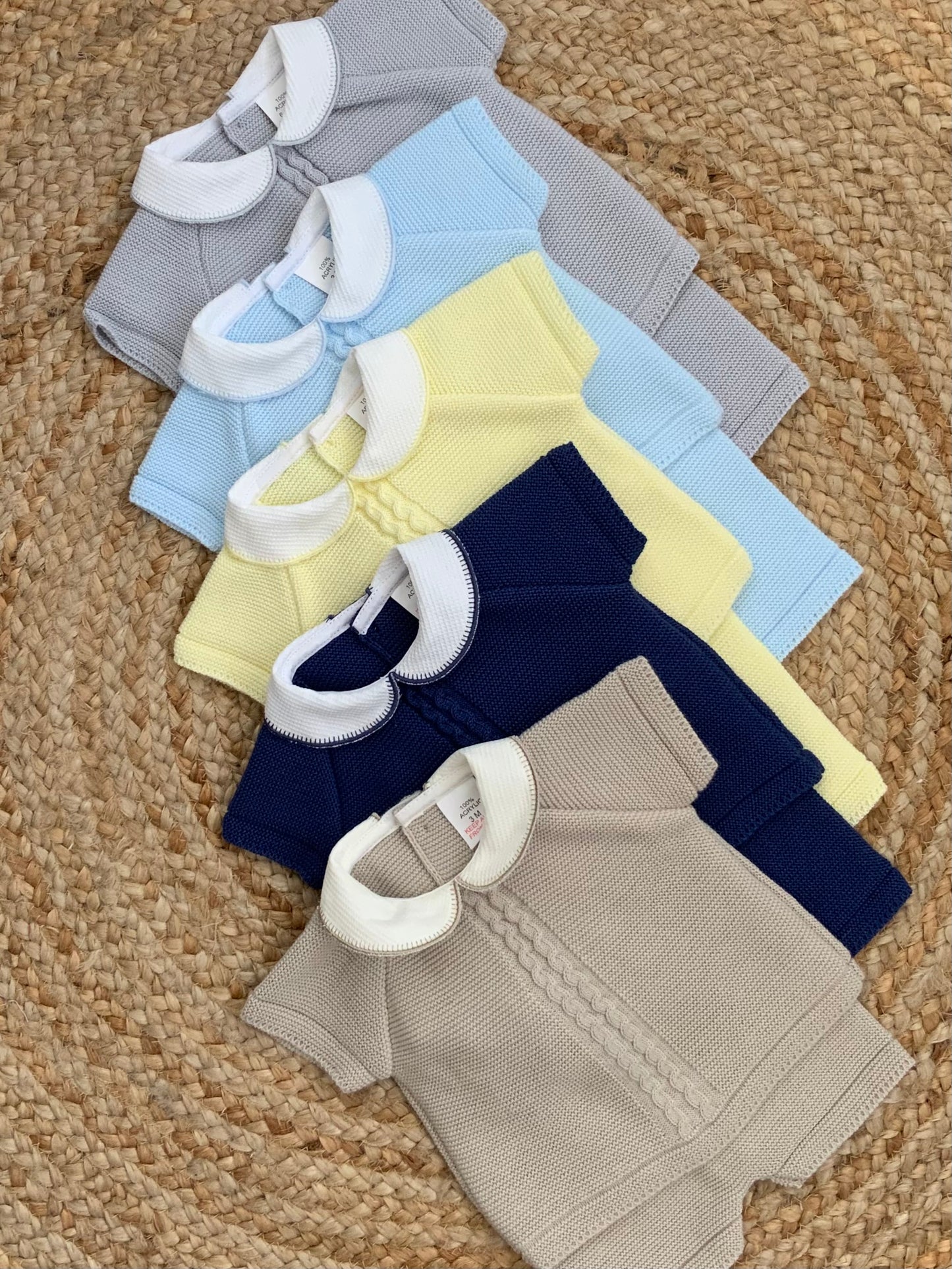 LARRY baby boys knitted t-shirt matching shorts