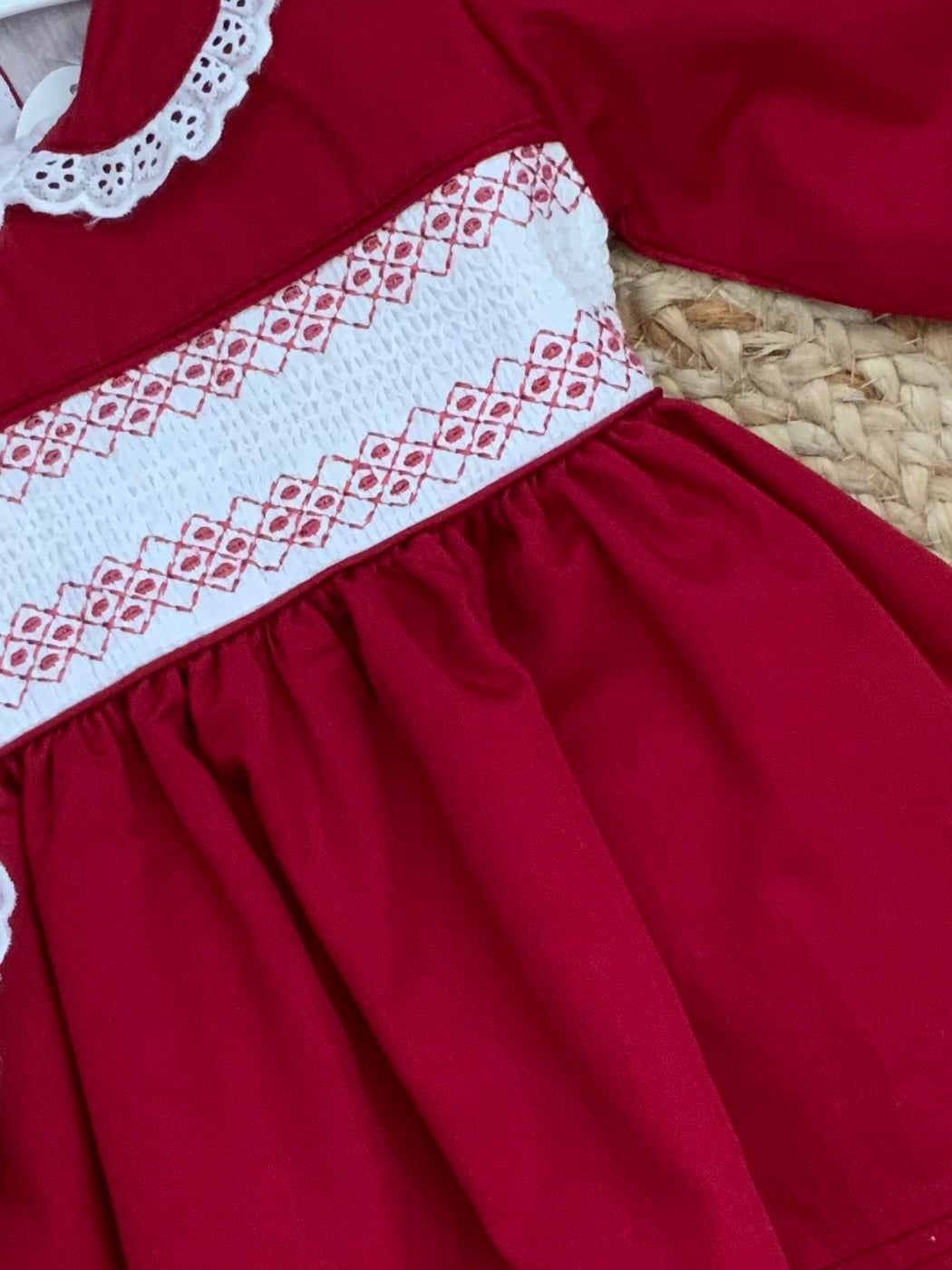 WINTERBERRY baby toddler girls smocked dress pants and headband