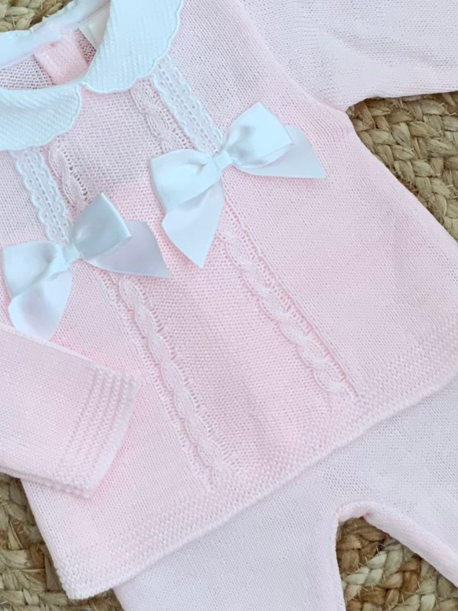 MAGGIE baby girls knitted set jumper and trousers