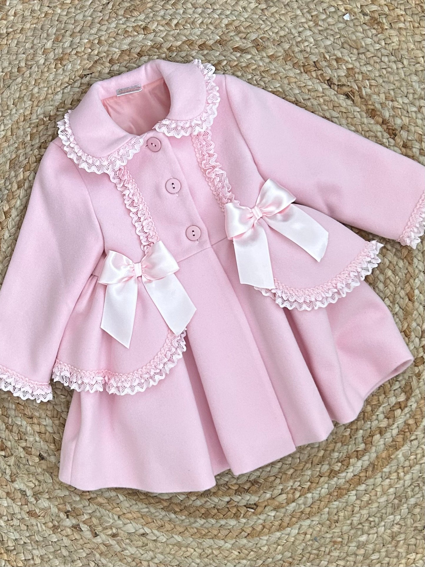 FRANCIS baby toddler girls petticoat style formal coat jacket pink