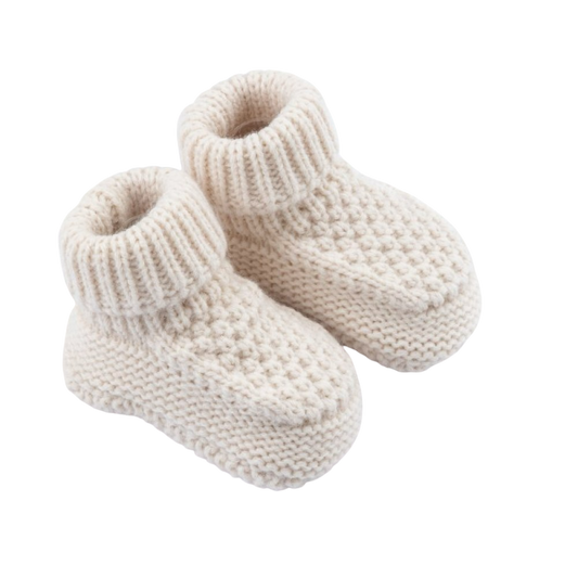 CHUNKY knitted baby bootees socks