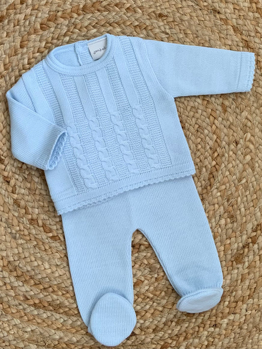 DIXIE baby boys cable knitted jumper knitted trousers