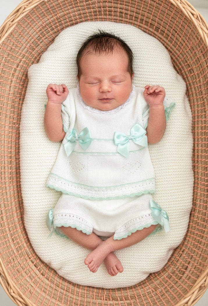 PRISCILLA baby girls knitted top jam pants