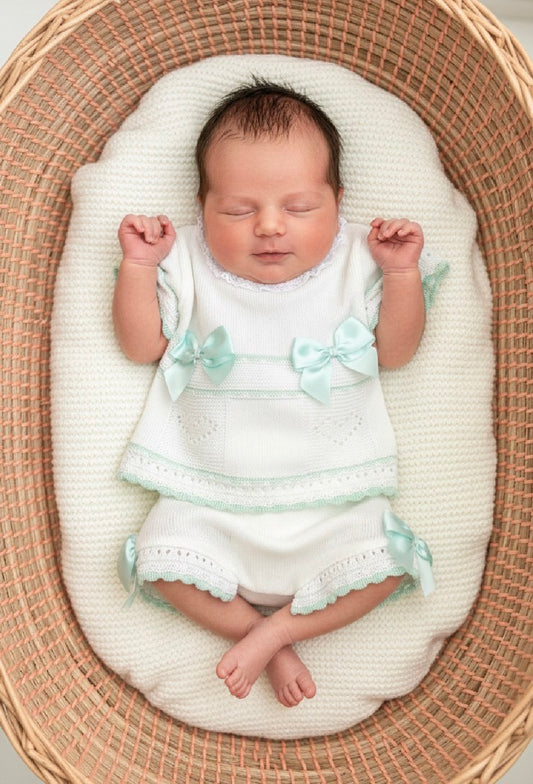 PRISCILLA baby girls knitted top jam pants