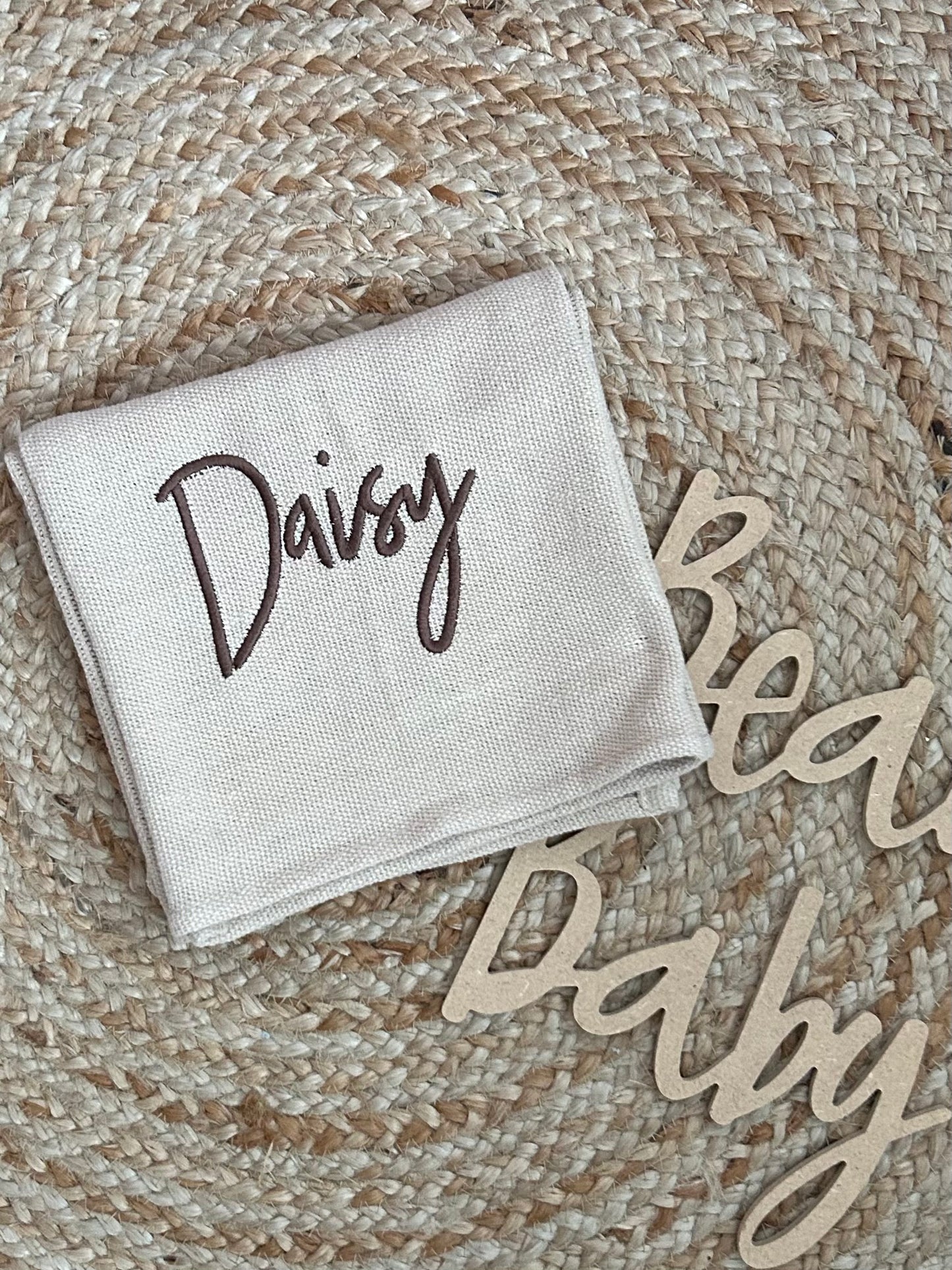 Personalised Cellular moses basket pram blanket
