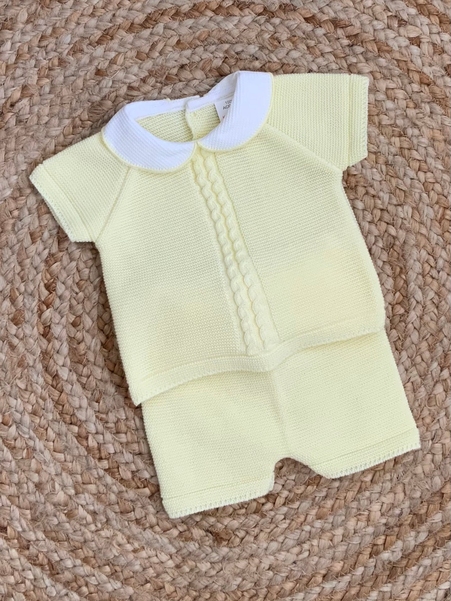 LARRY baby boys knitted t-shirt matching shorts