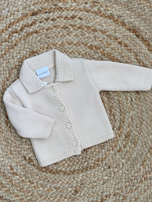 RIPLEY babies knitted coat cardigan boys girls blue pink white beige