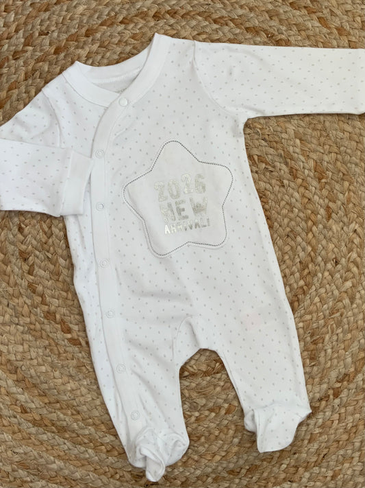 BORN IN 2026 star cotton all in one unisex romper