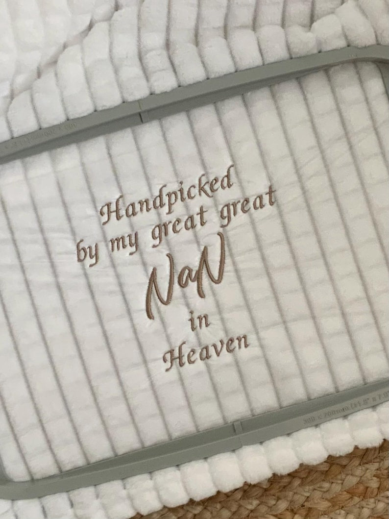 Handpicked from heaven babies embroided baby blanket