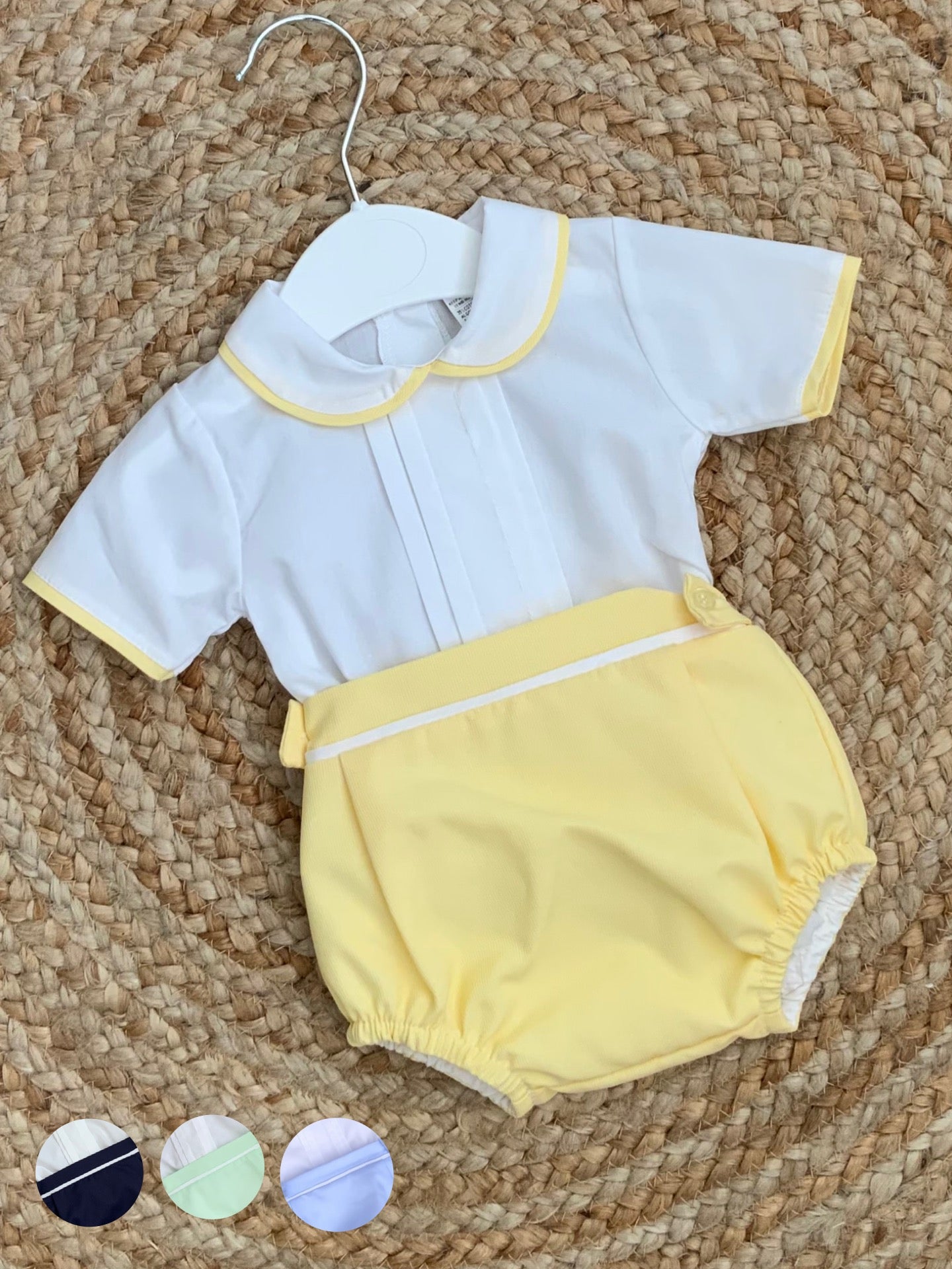FARROW baby boys shirt and jam pants shorts outfit set