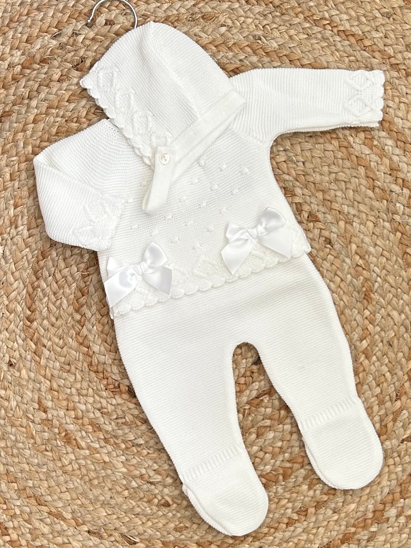 GABBY baby girls white 3 piece set bows
