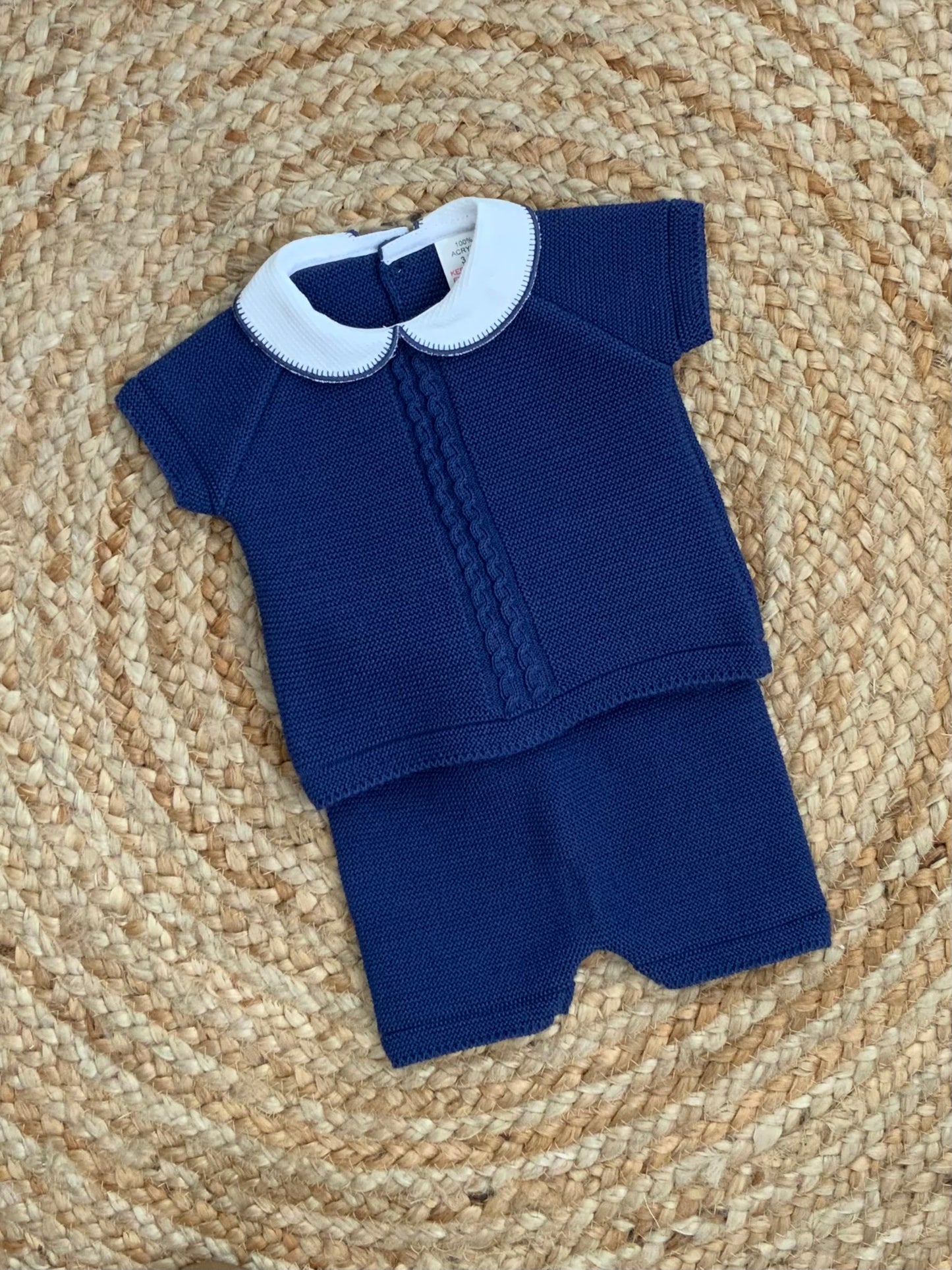 LARRY baby boys knitted t-shirt matching shorts