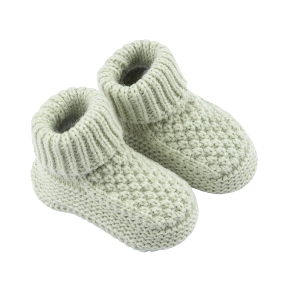 CHUNKY knitted baby bootees socks