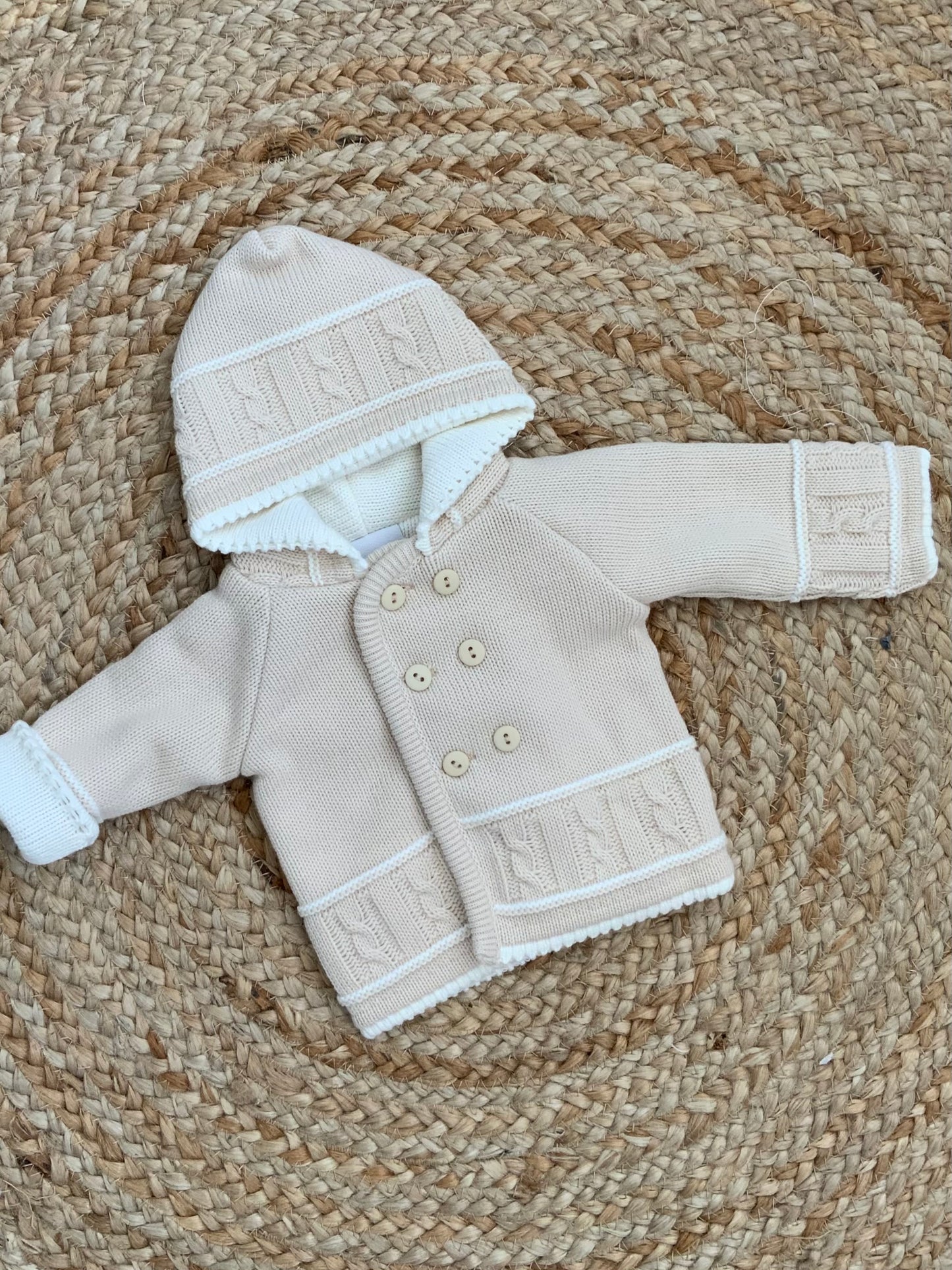BLAKELY babies knitted pram coat jacket baby boys girls pink blue white