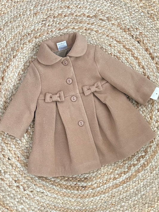 ELODIE traditional baby toddler girls spanish style beige formal knee length coat