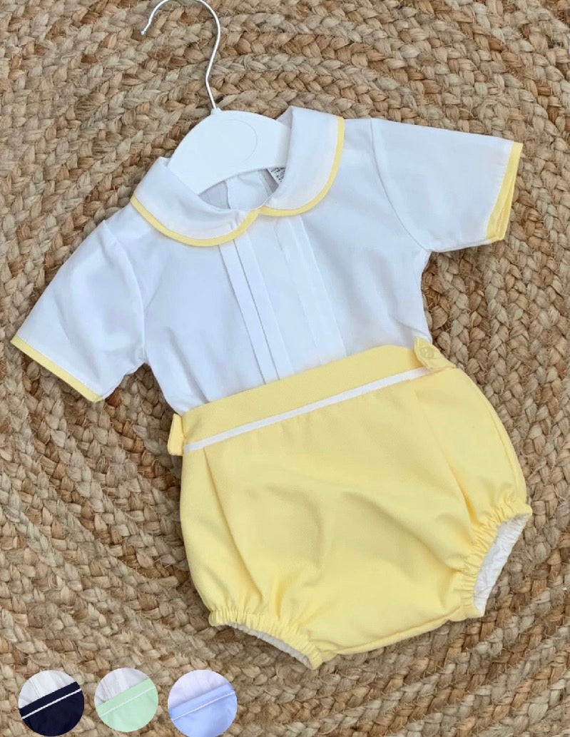 FARROW baby boys shirt and jam pants shorts outfit set
